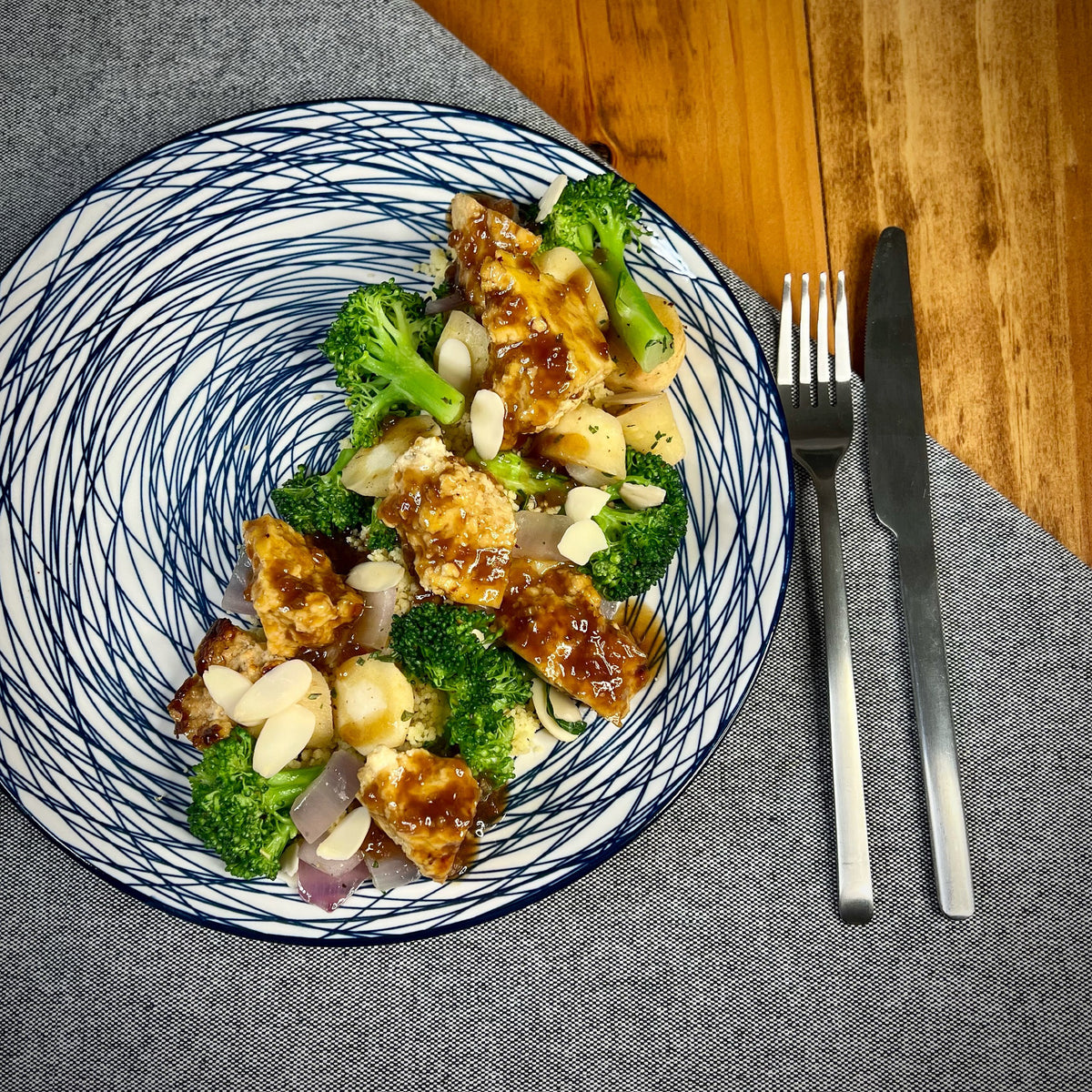 Tofu Gingembre et Ail avec Couscous au Citron et Amandes