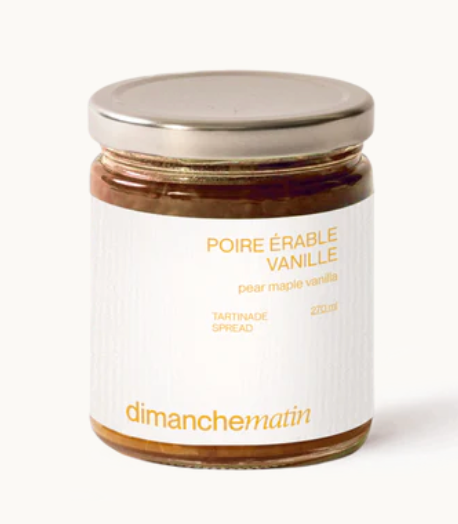 Dimanche matin - Tartinade Poire Érable Vanille