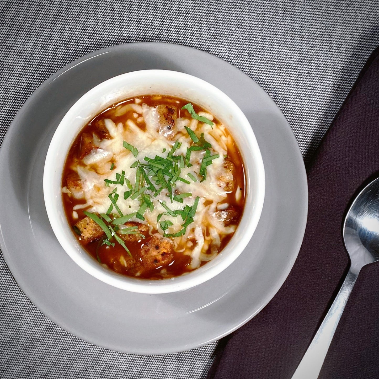 Soupe à l’Oignon avec Croûtons et Fromage