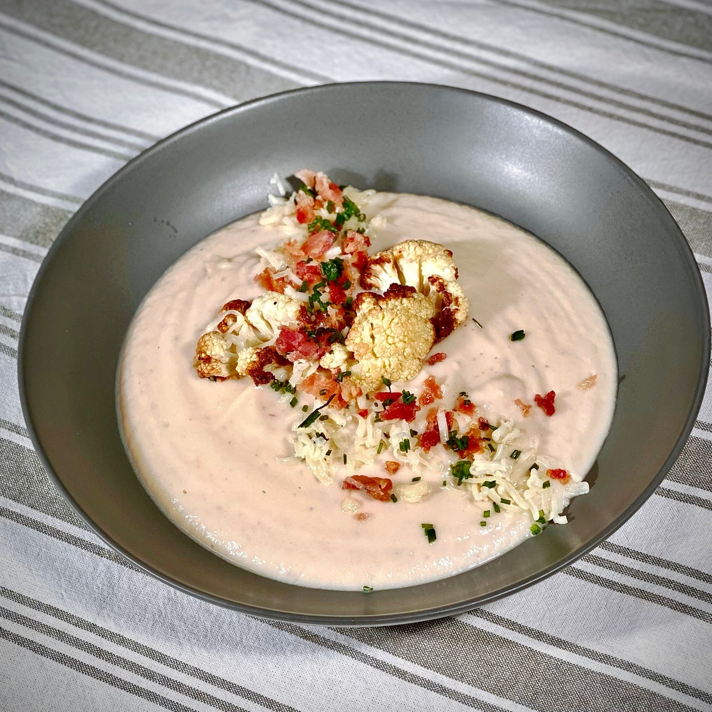Cauliflower and Bacon Cream Soup