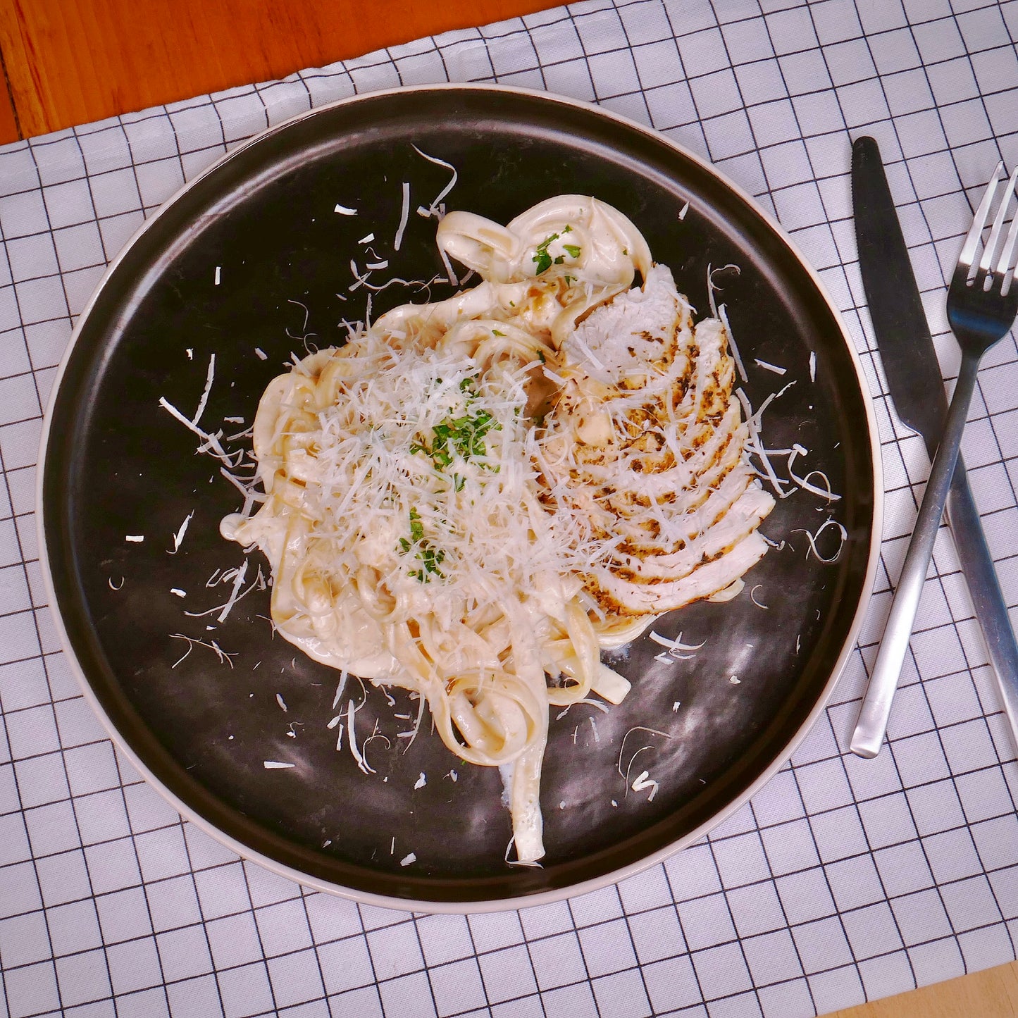 Fettucini Alfredo avec POULET