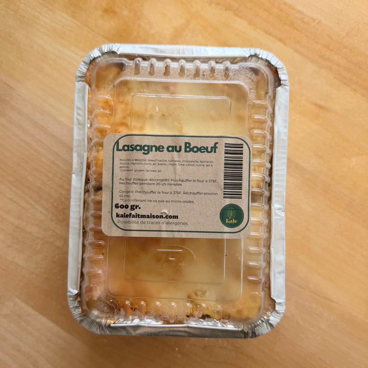Lasagne au Boeuf KFM 600gr (CONGELÉ)