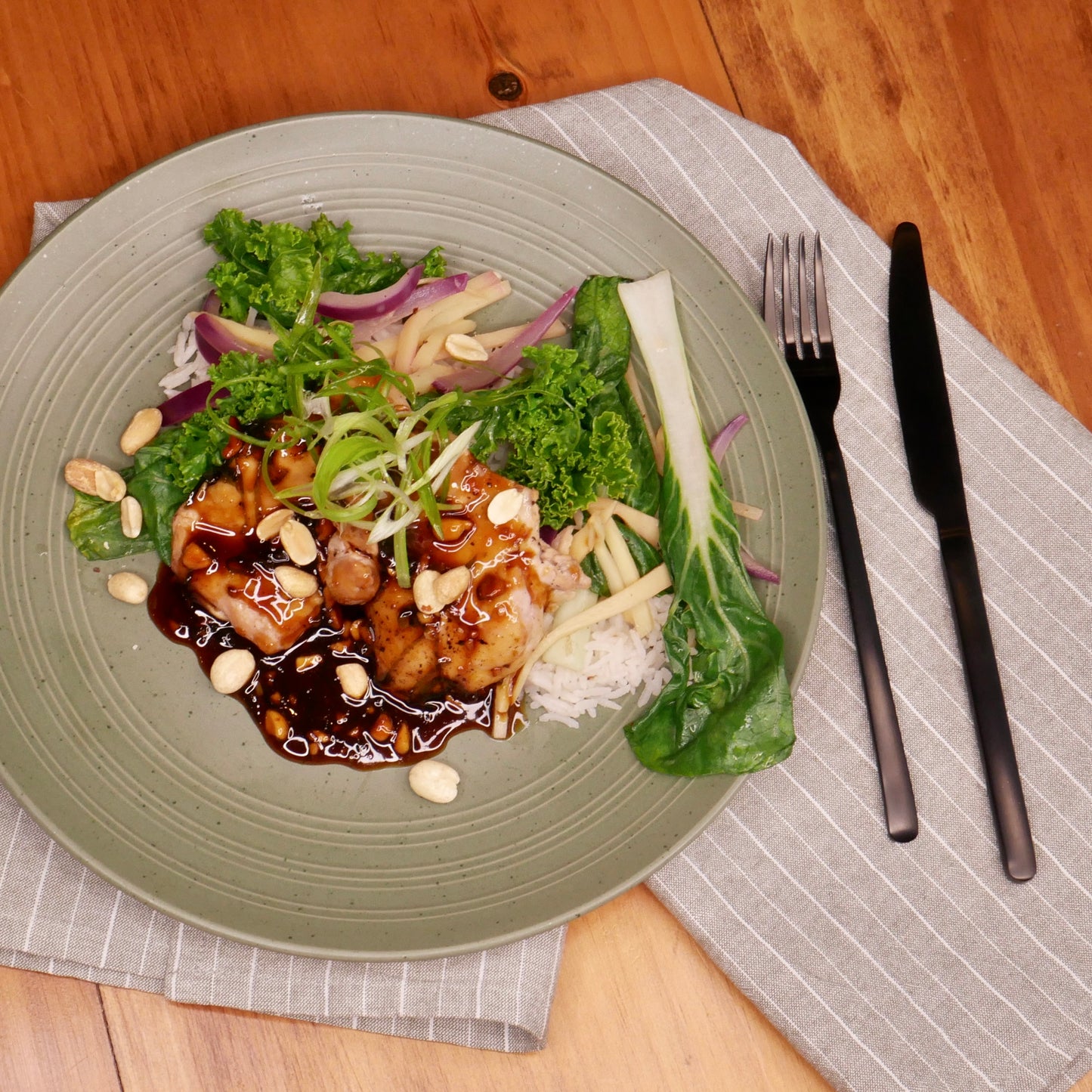 Viande blanche, légumes et riz - boite repas - Kale fait maison - Montréal