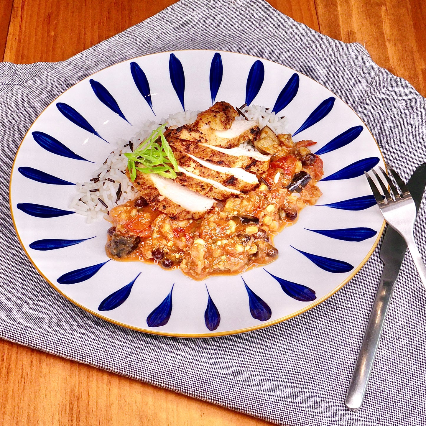 Poulet Tex Mex avec Riz Sauvage (Un peu épicé)