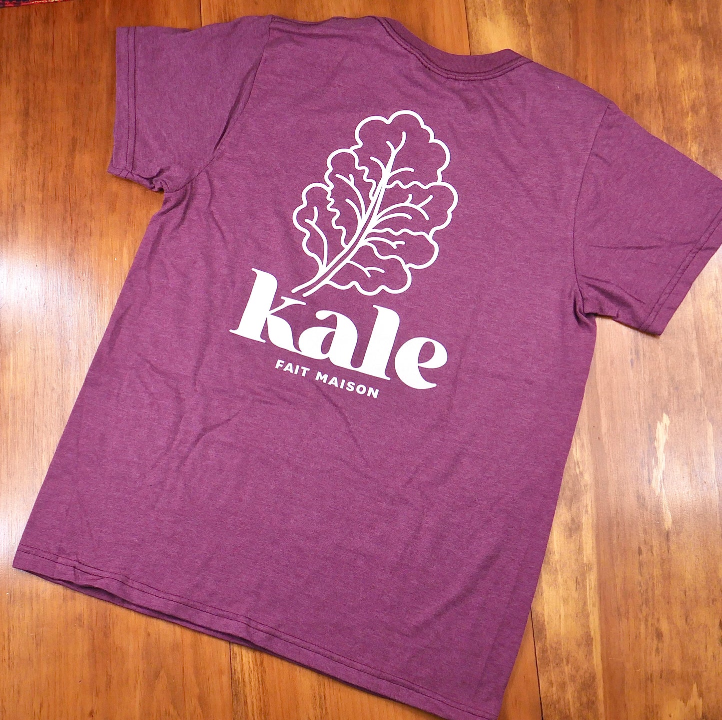 T-shirt bourgogne/rose Kale fait maison