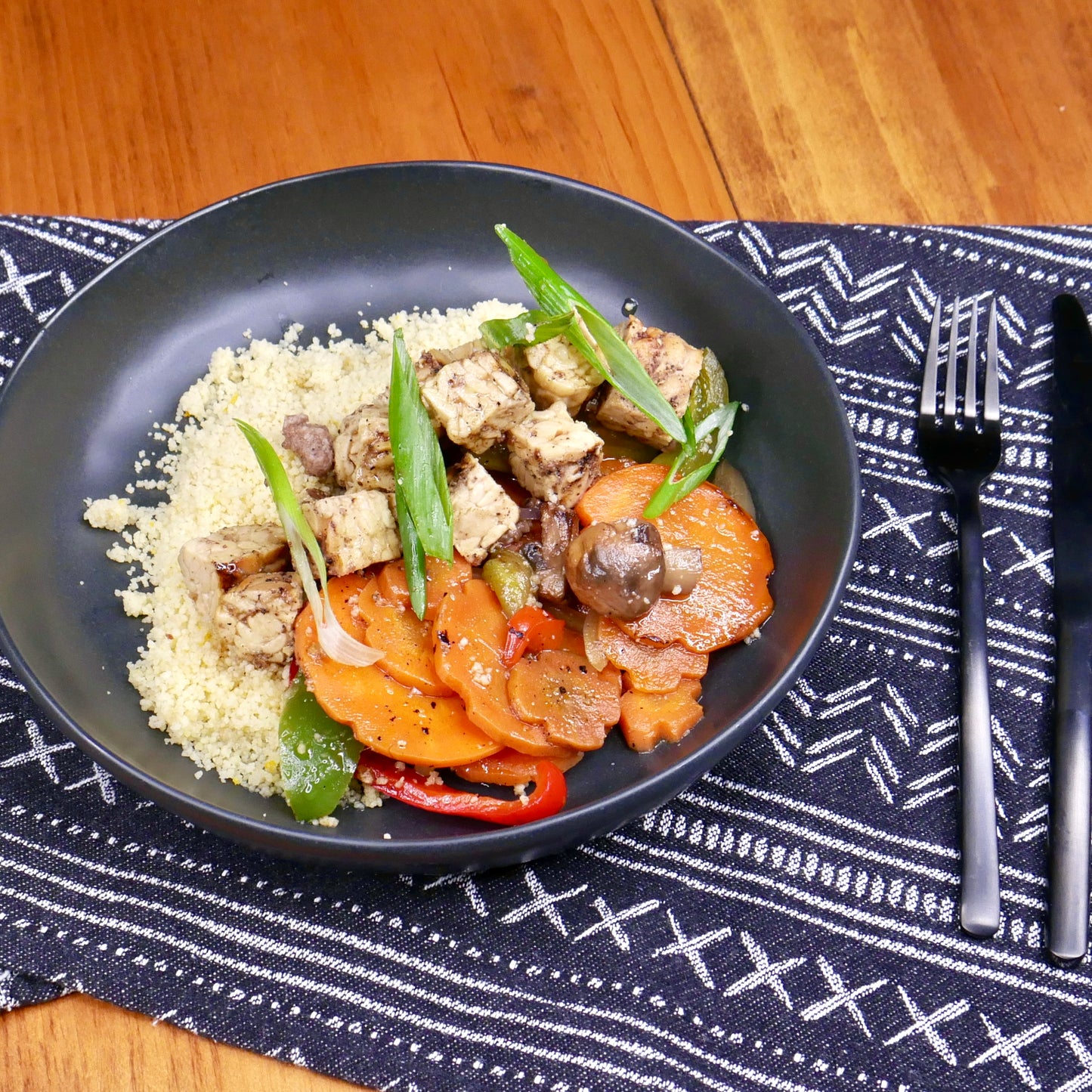Sauté de TEMPEH à la Sichuanaise avec Couscous