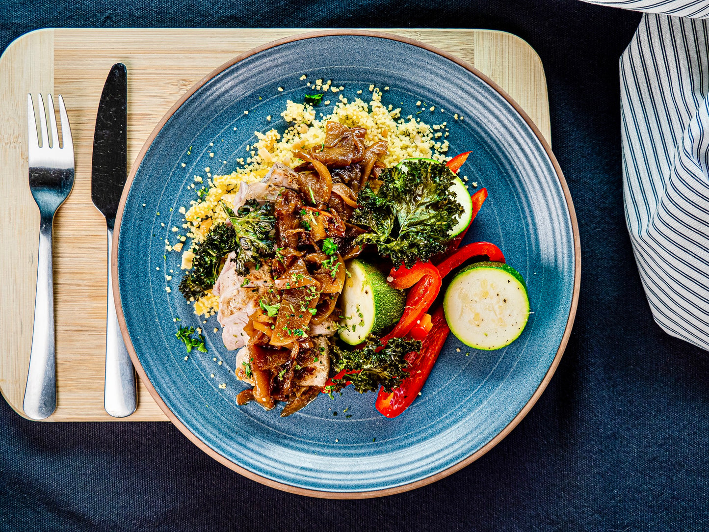 Rôti de Porc aux Pommes et Anis avec Couscous