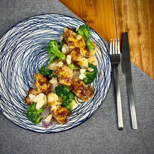 Tofu Gingembre et Ail avec Couscous au Citron et Amandes