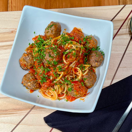 Spaghetti Sauce Tomate Maison et Boulettes de Bœuf