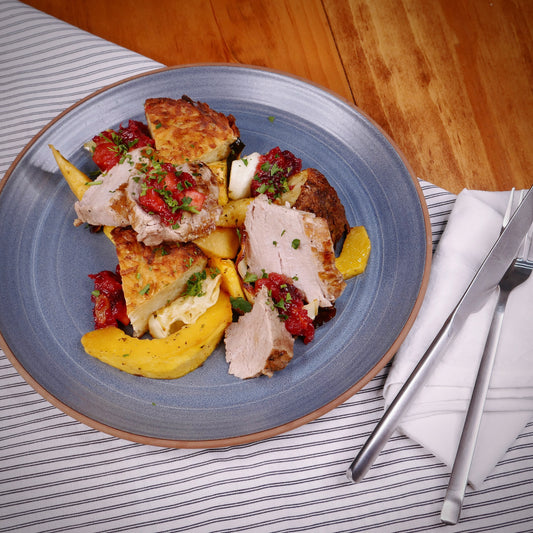 Porc Chutney aux Pommes et Canneberges et Rostï de Pommes de Terre