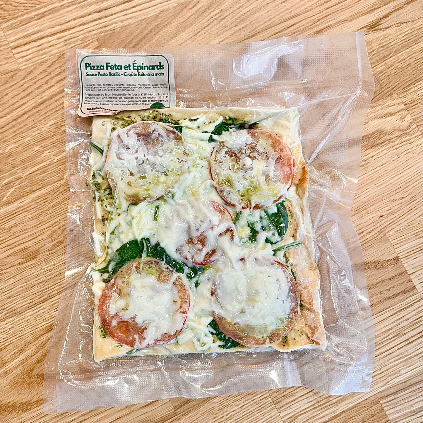 Pizza Feta et Épinards Sauce Pesto Basilic (Congelé)