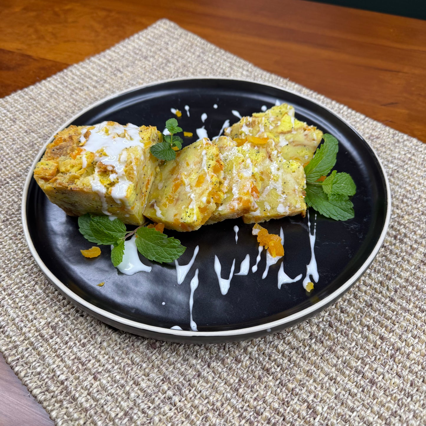 Pouding aux Scones Citron et Pavot Sauce Vanille (Congelé)