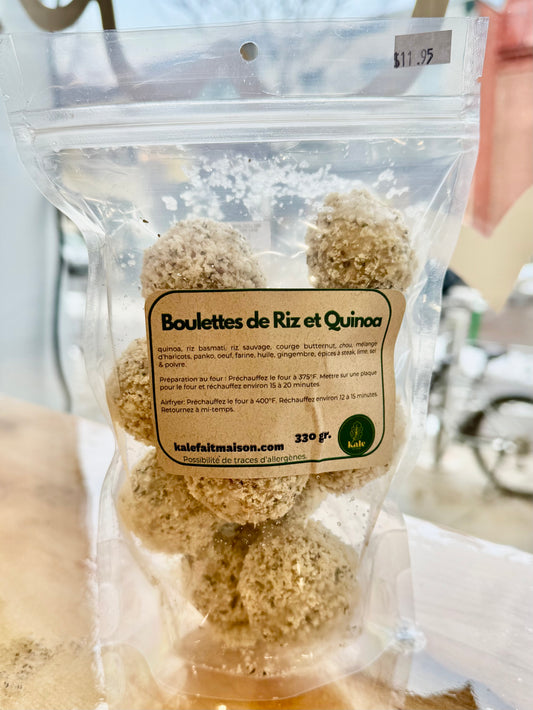 NOUVEAU! Boulettes de de Riz et Quinoa (Congelé)