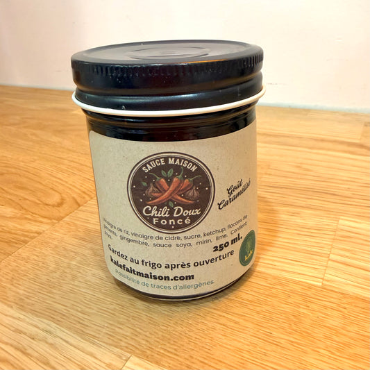 NOUVEAU! Notre Sauce Chili Doux Foncé