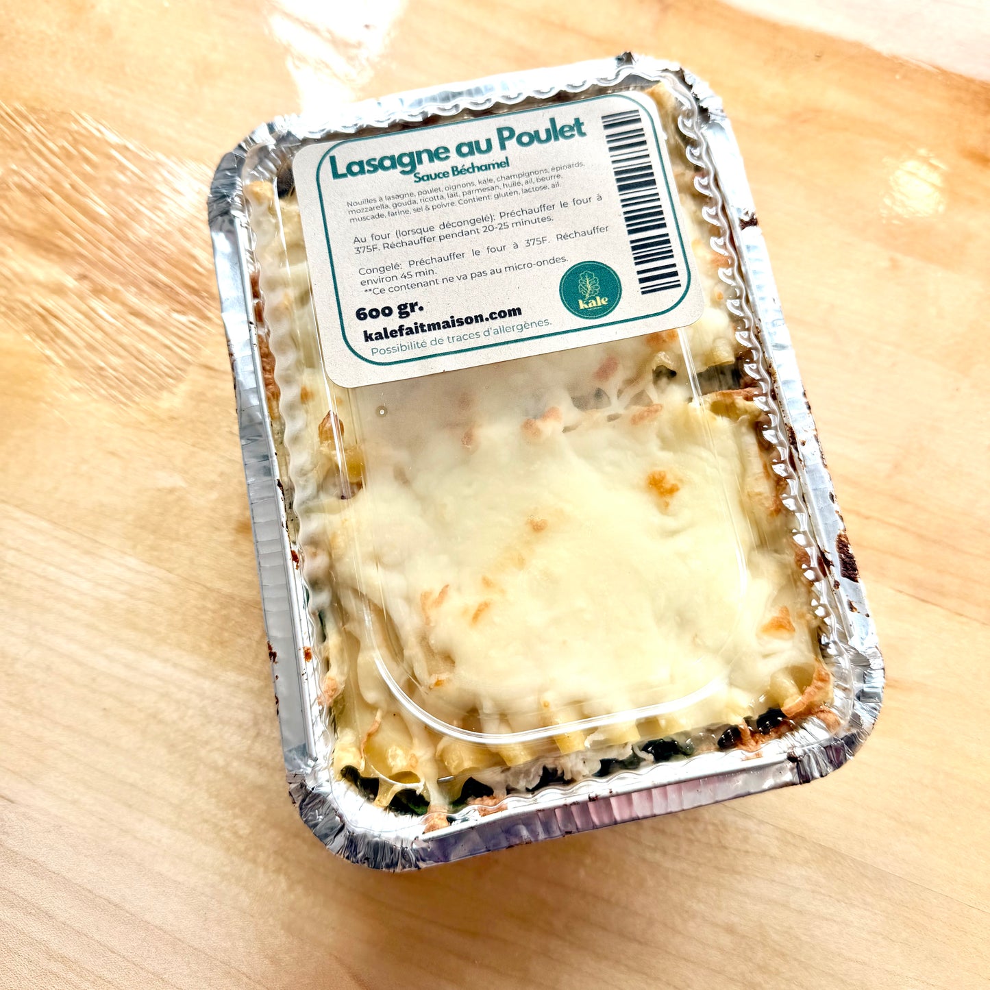 Lasagne au Poulet Sauce Béchamel 600gr (CONGELÉ)