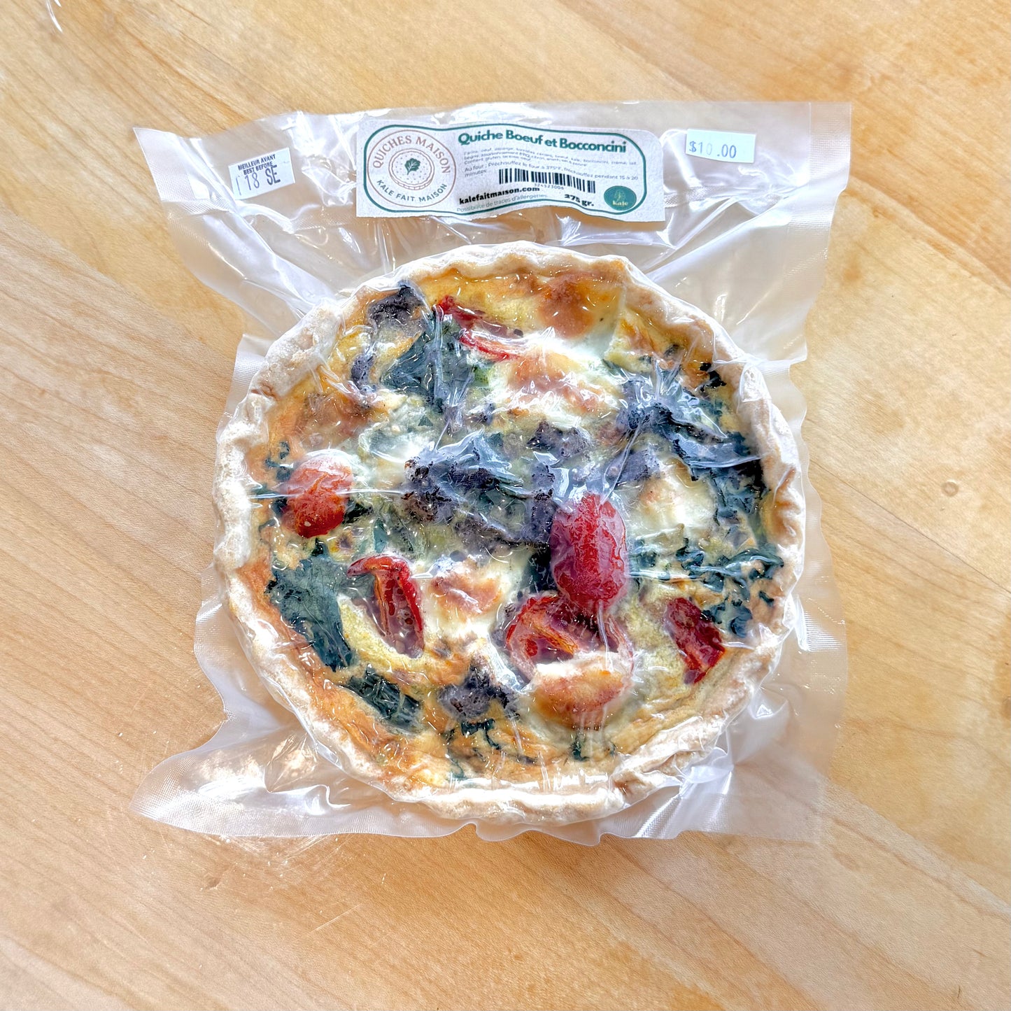 Nouveau! Quiche Boeuf et Bocconcini