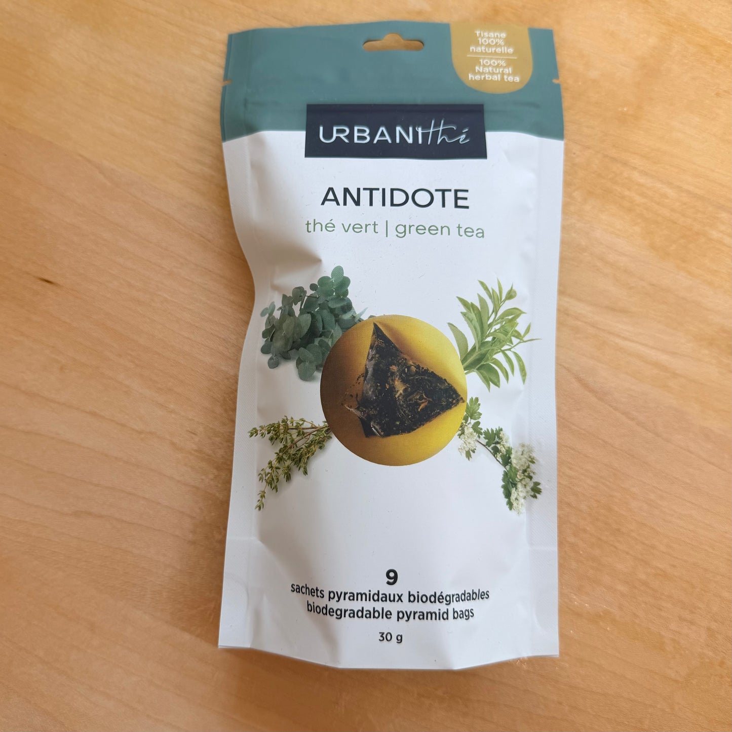 **Seulement 2 dispo** Urbanité - Thé vert antidote 9 sachets