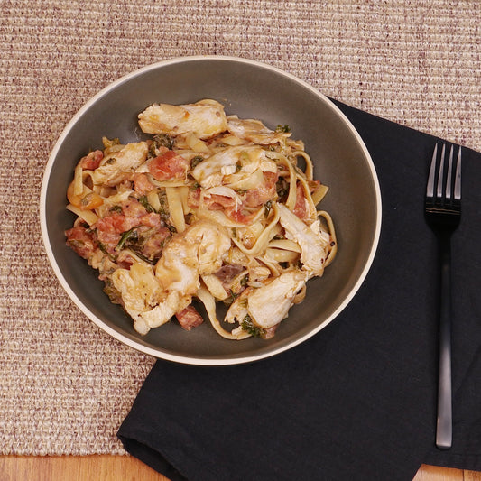 Fettucine Sauce Rosée Rustique avec Poulet