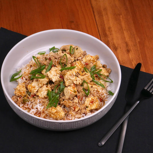 Tofu Style Mapo avec Riz (Repas Épicé)