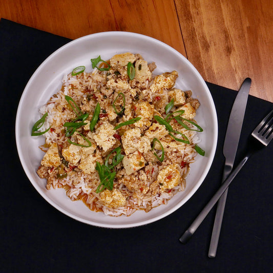 Porc et Tofu Style Mapo avec Riz (Repas Épicé)