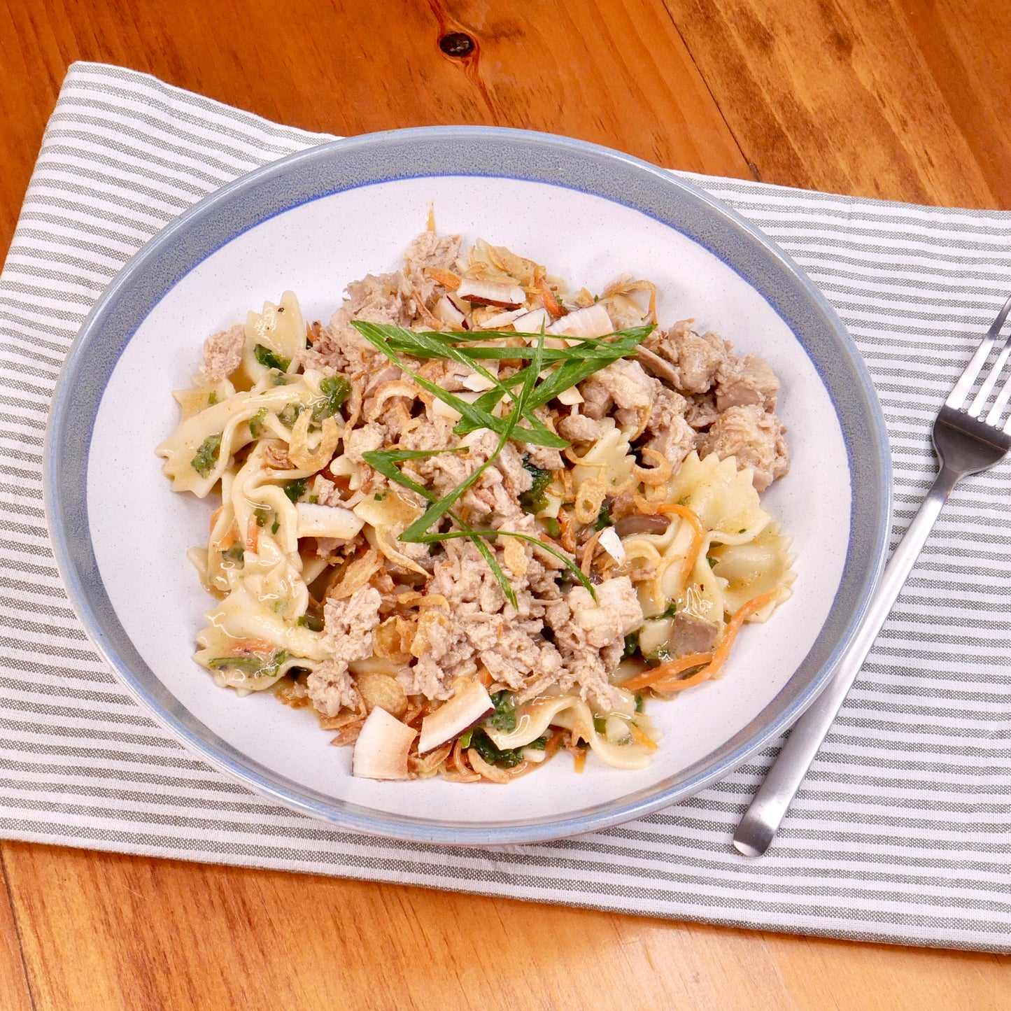 Creamy Coconut Farfalle with Braised PORK