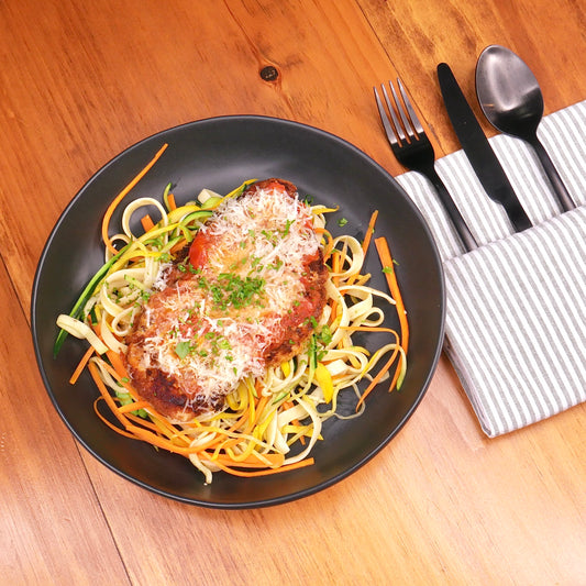 Poulet et Chou au Parmesan avec Fettucine