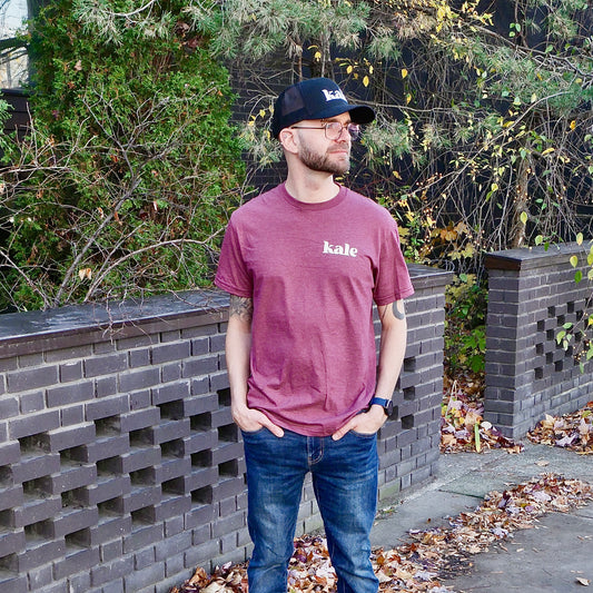 Kale fait maison Burgundy/Pink T-Shirt
