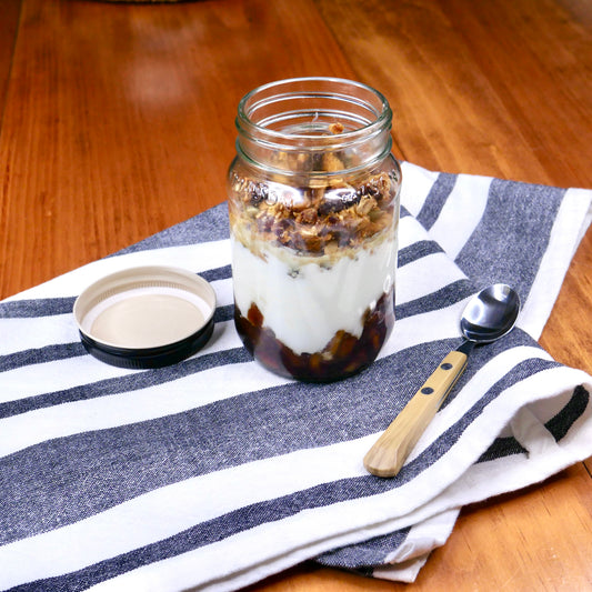New! - Yogurt Parfait with Apples and Homemade Granola