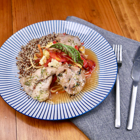 Poulet Grillé à l’Érable, Gingembre et Lime avec Quinoa