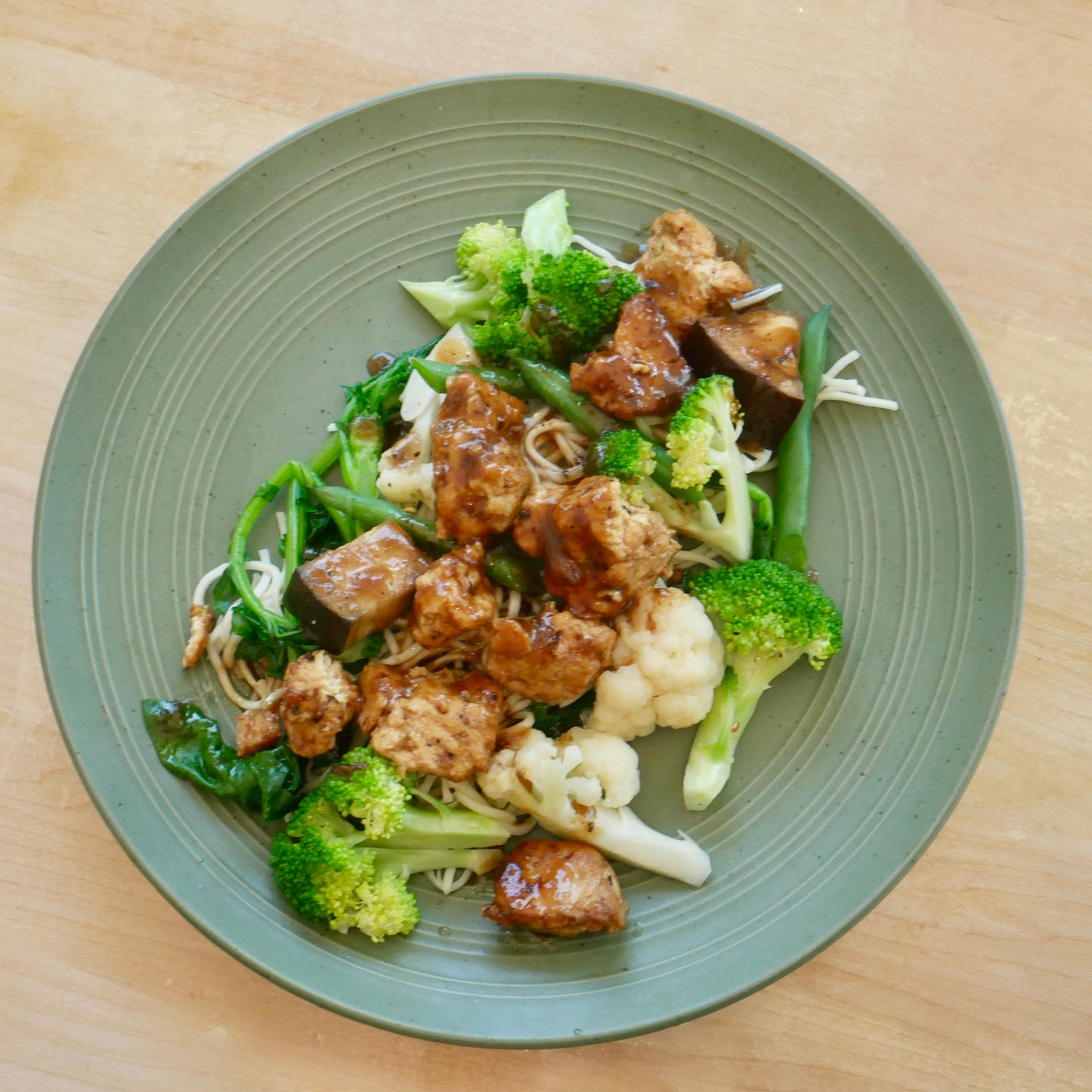New! - Black Pepper Tofu with Chow Mein Noodles (Mildly Spicy)