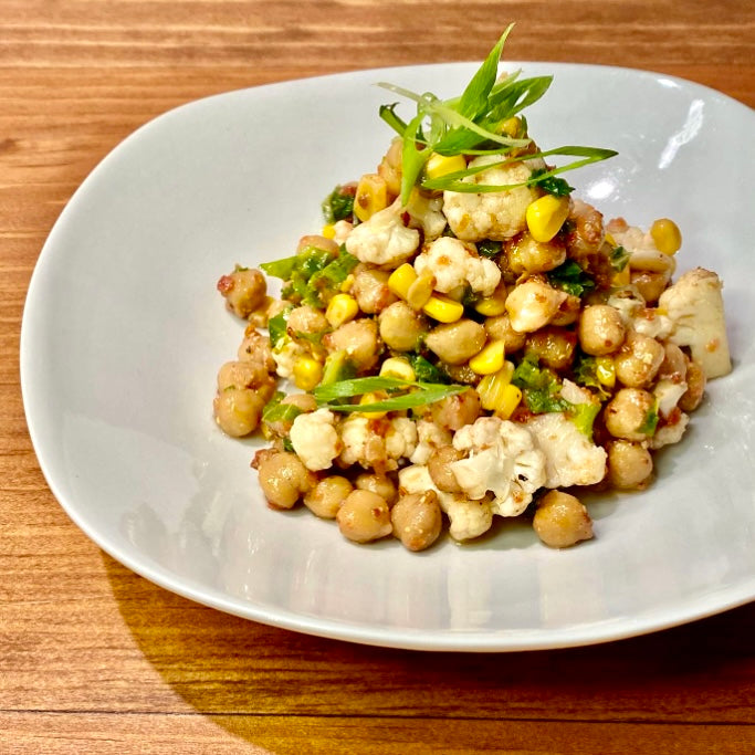 Cauliflower and Chickpea Salad with Sweet Lime Vinaigrette
